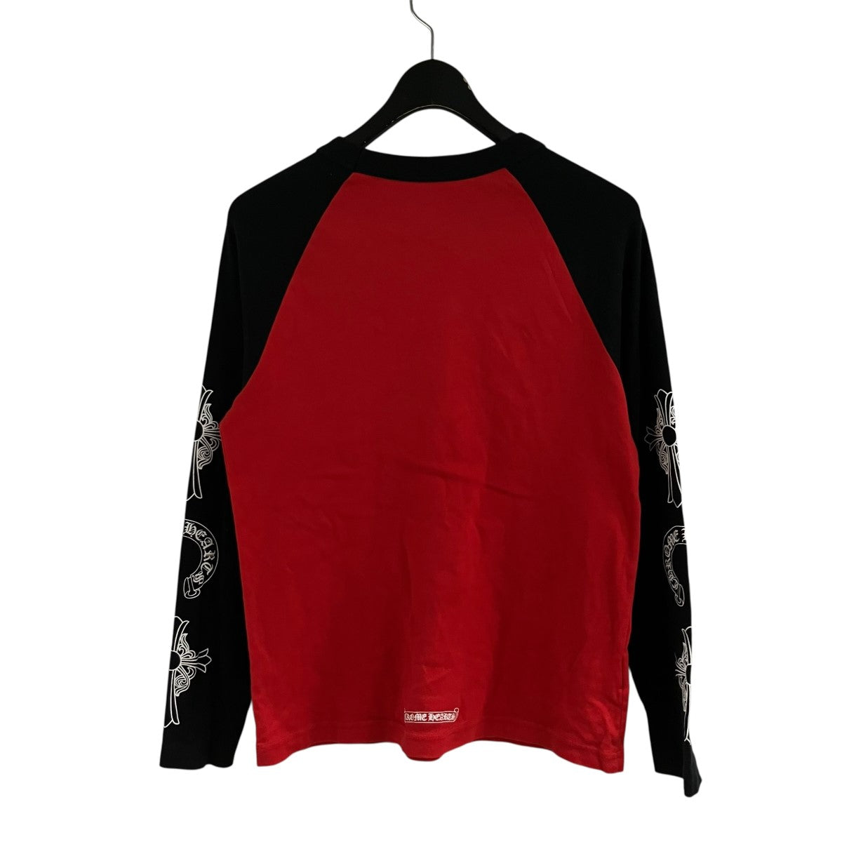 CHROME HEARTS バイカラー袖フローラルクロスプリントカットソー 古着・中古-3枚目のアイテム画像