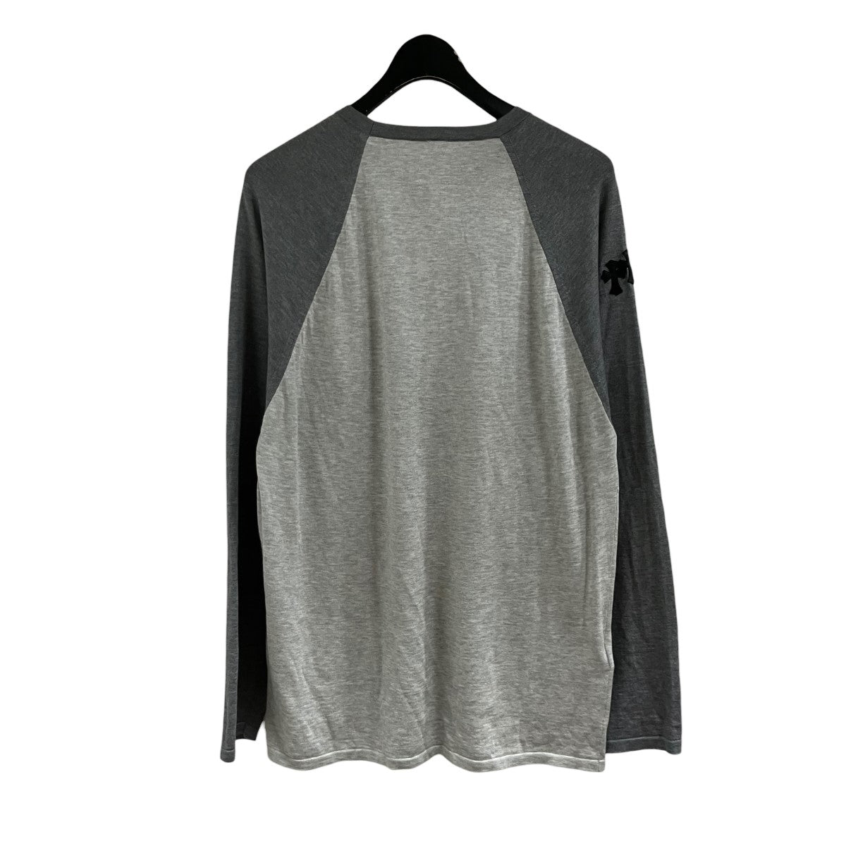 CHROME HEARTS ワイノット クロスパッチ ラグラン シルク x コットン ニットカットソー Tシャツ 古着・中古-3枚目のアイテム画像