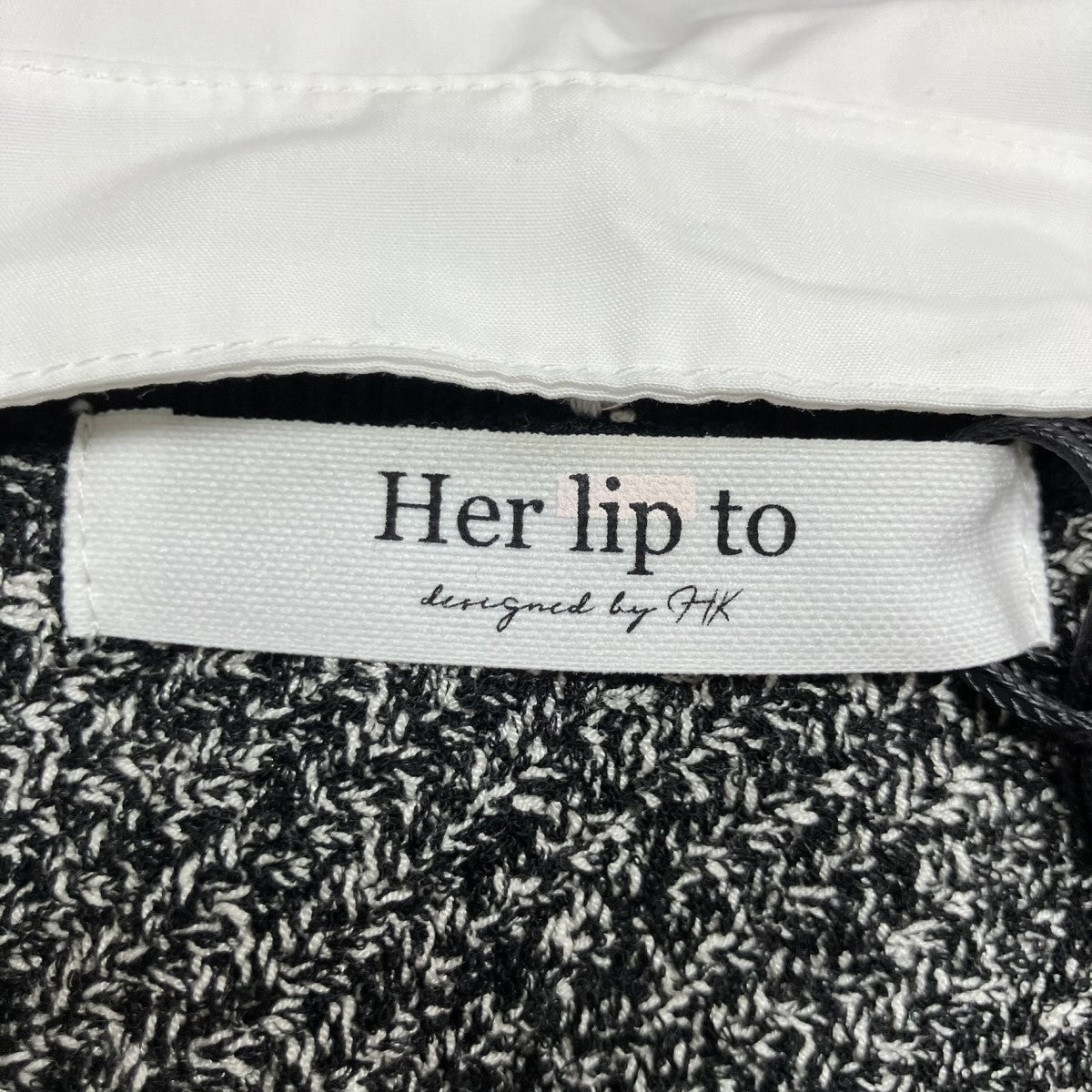 Her lip to ツイードニットワンピース 古着・中古-5枚目のアイテム画像