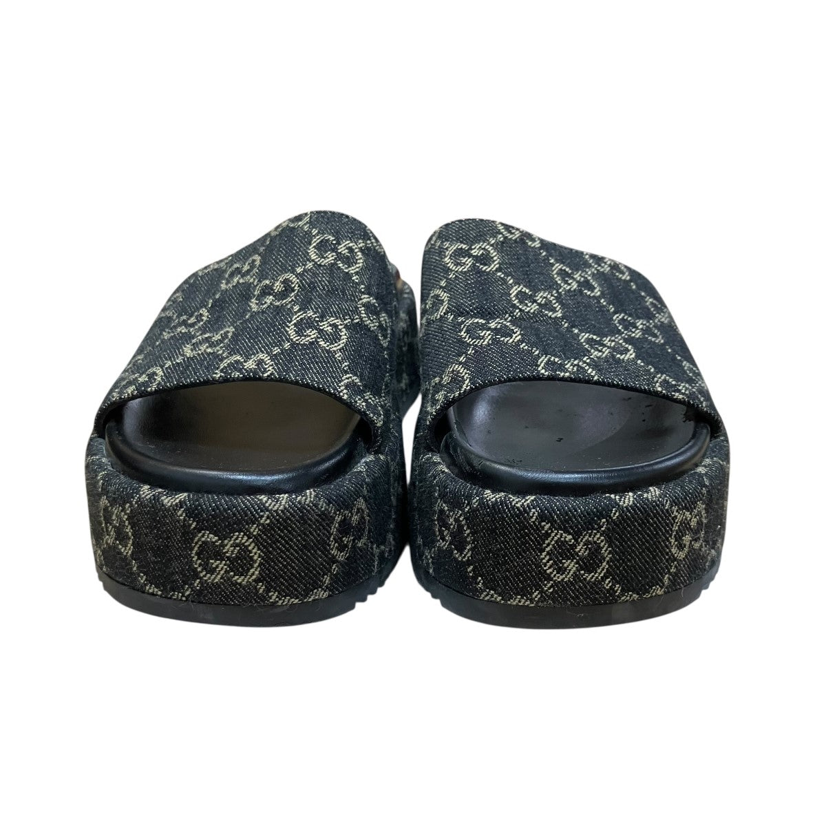 GUCCI GGデニム プラットフォームスライドサンダル 古着・中古-2枚目のアイテム画像