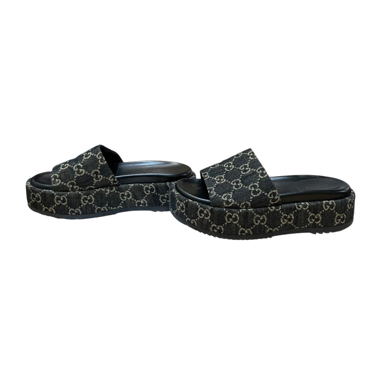 GUCCI GGデニム プラットフォームスライドサンダル 古着・中古-3枚目のアイテム画像