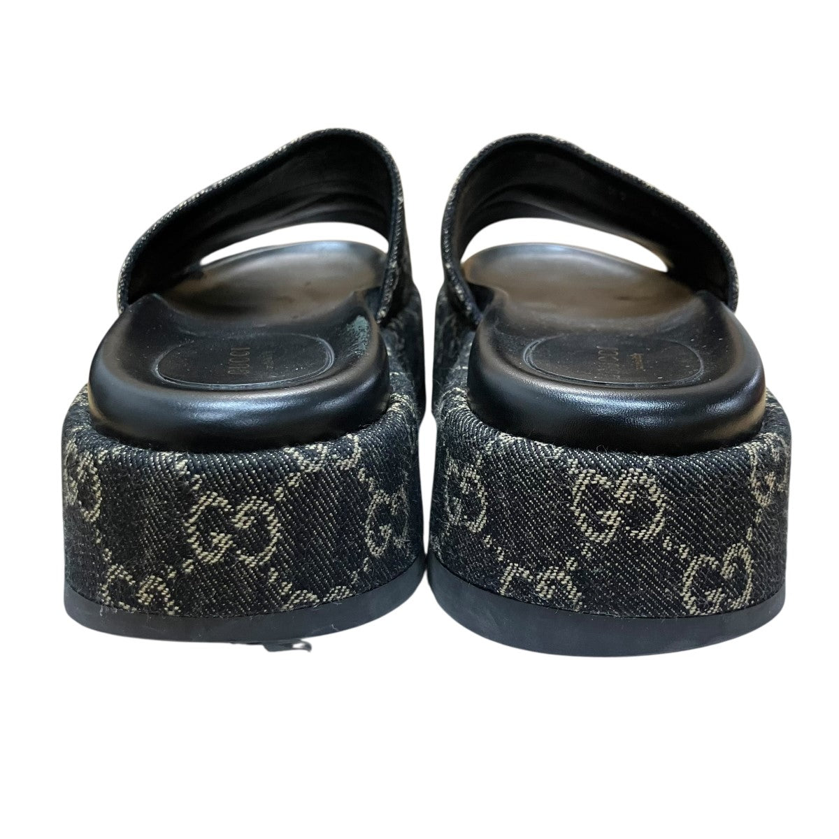 GUCCI GGデニム プラットフォームスライドサンダル 古着・中古-5枚目のアイテム画像