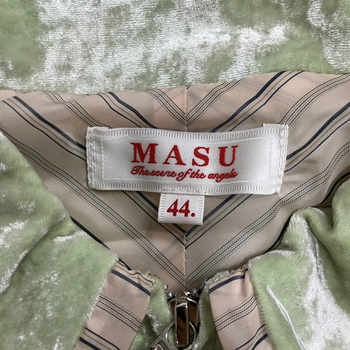 MASU ベルベットジップアップジャケット 古着・中古-5枚目のアイテム画像