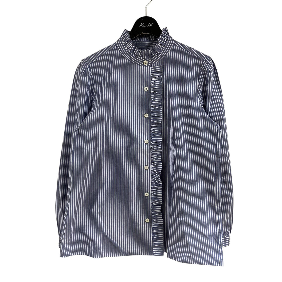 A．P．C． ストライプフリルシャツ 古着・中古-1枚目のアイテム画像