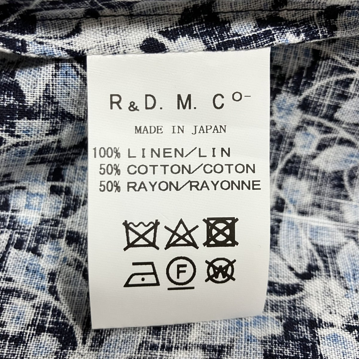 R＆D．M．Co-OLDMAN’S TAILOR フラワー柄ノースリーブブラウス 古着・中古-5枚目のアイテム画像