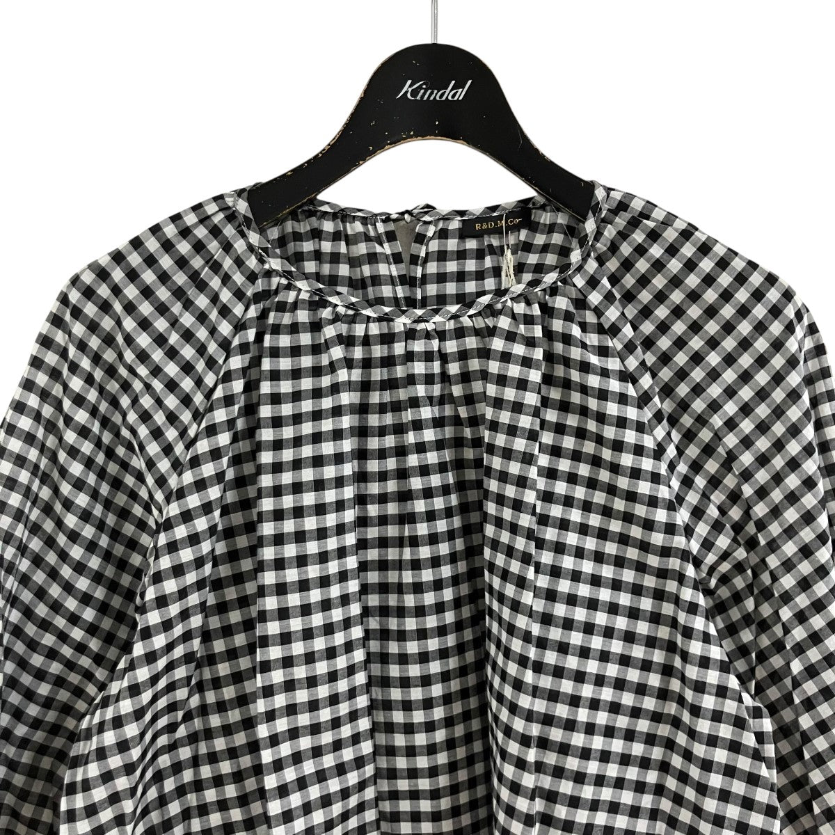 R＆D．M．Co-OLDMAN’S TAILOR チェックブラウス 古着・中古-2枚目のアイテム画像