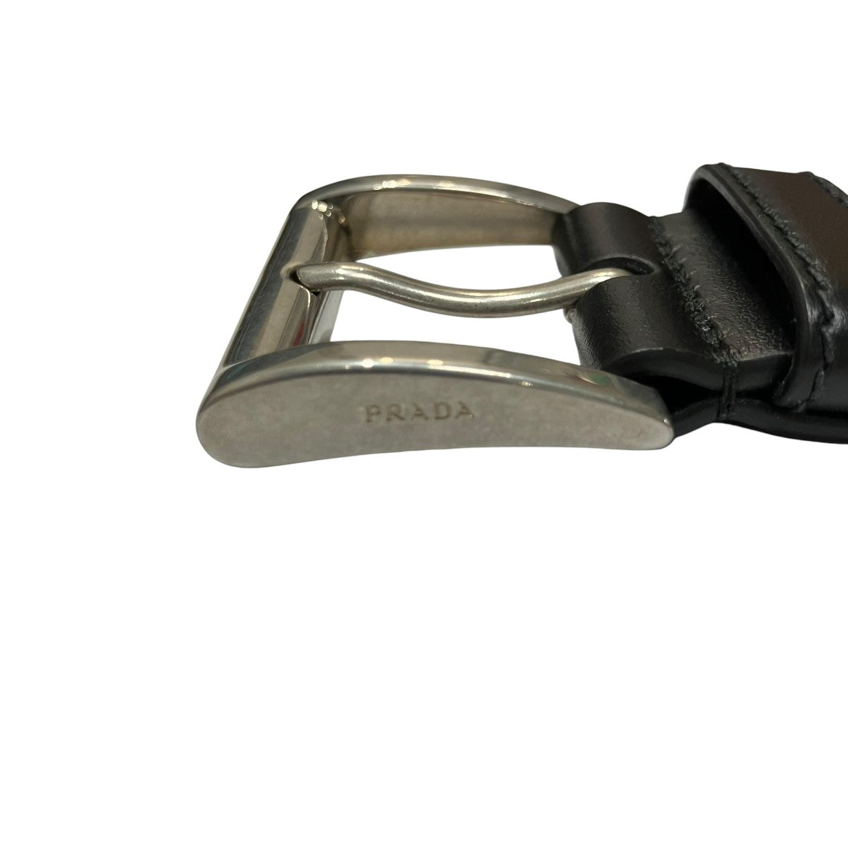 新品未使用 プラダ レザーベルト ハトメ 34/85 黒 ブラック 1CC537 PRADA(プラダ) レザーベルト 1CC537 ブラック サイズ 34/85｜【公式