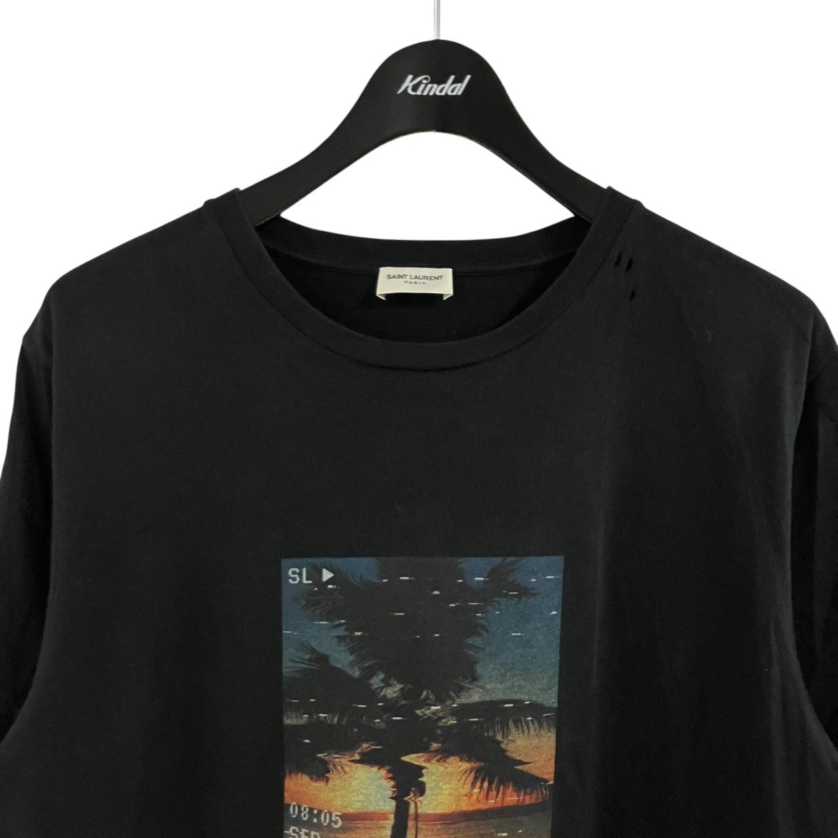 Saint Laurent Paris サンセットビーチプリント半袖Tシャツ 古着・中古-2枚目のアイテム画像