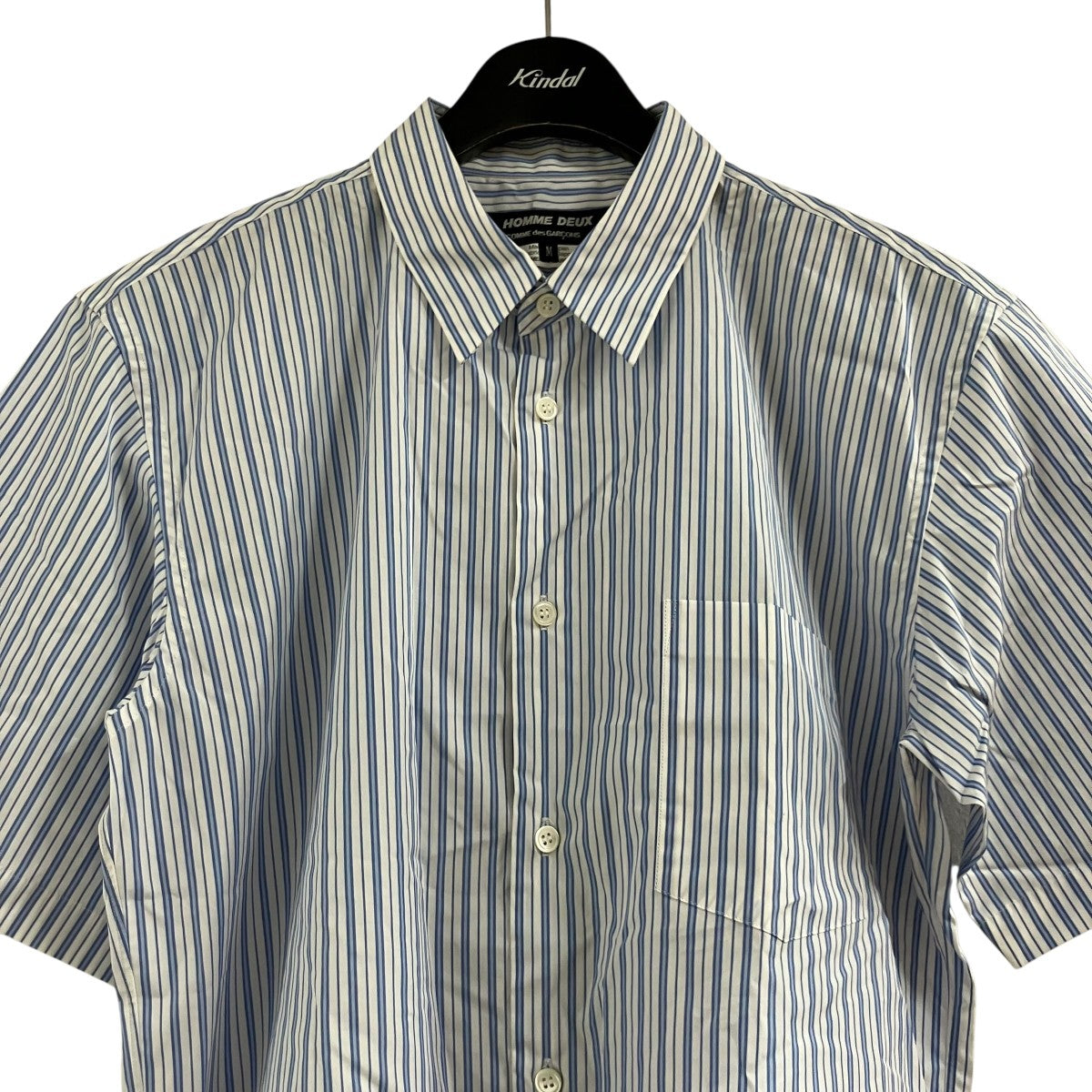 COMME des GARCONS HOMME DEUX 半袖ストライプシャツ 古着・中古-2枚目のアイテム画像