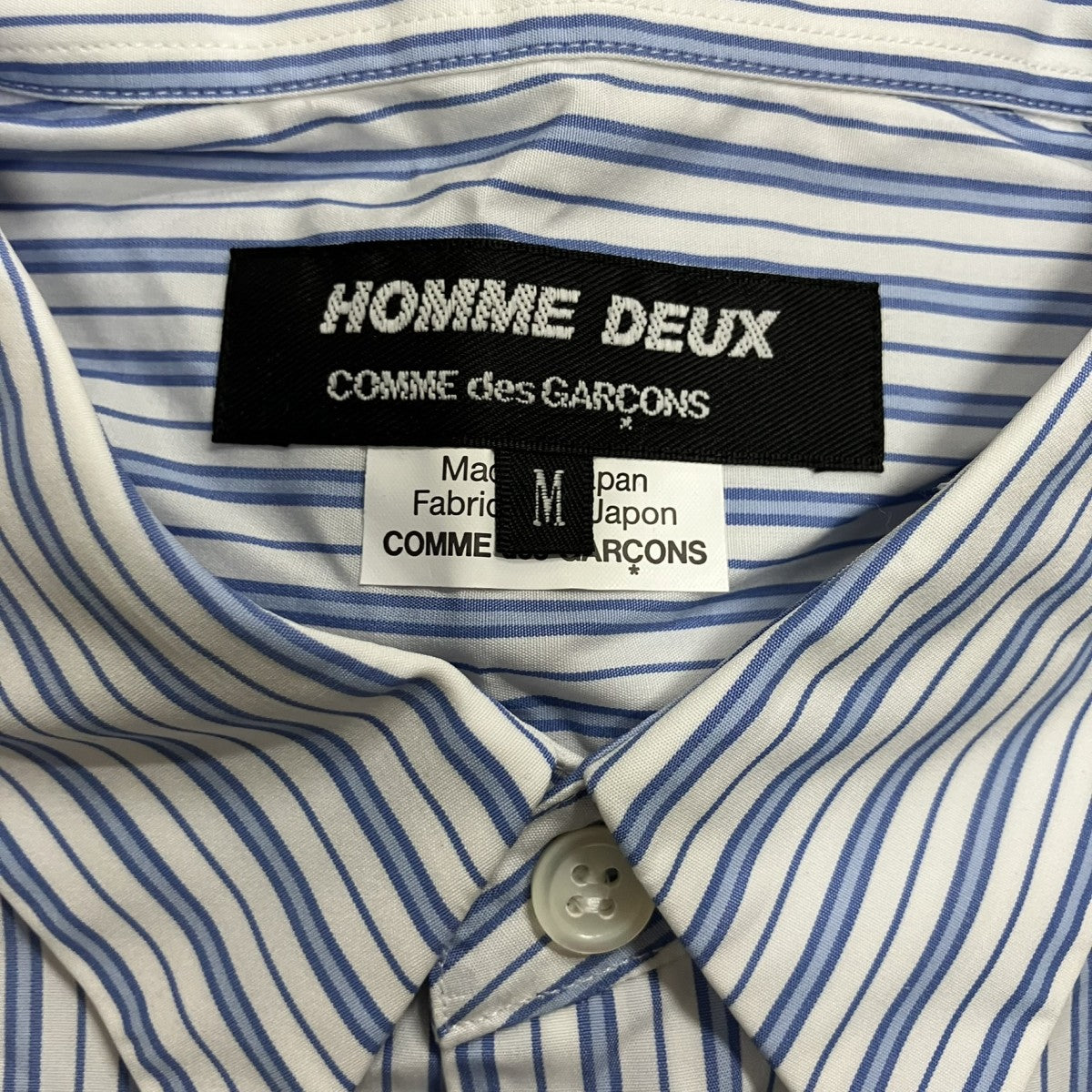COMME des GARCONS HOMME DEUX 半袖ストライプシャツ 古着・中古-5枚目のアイテム画像