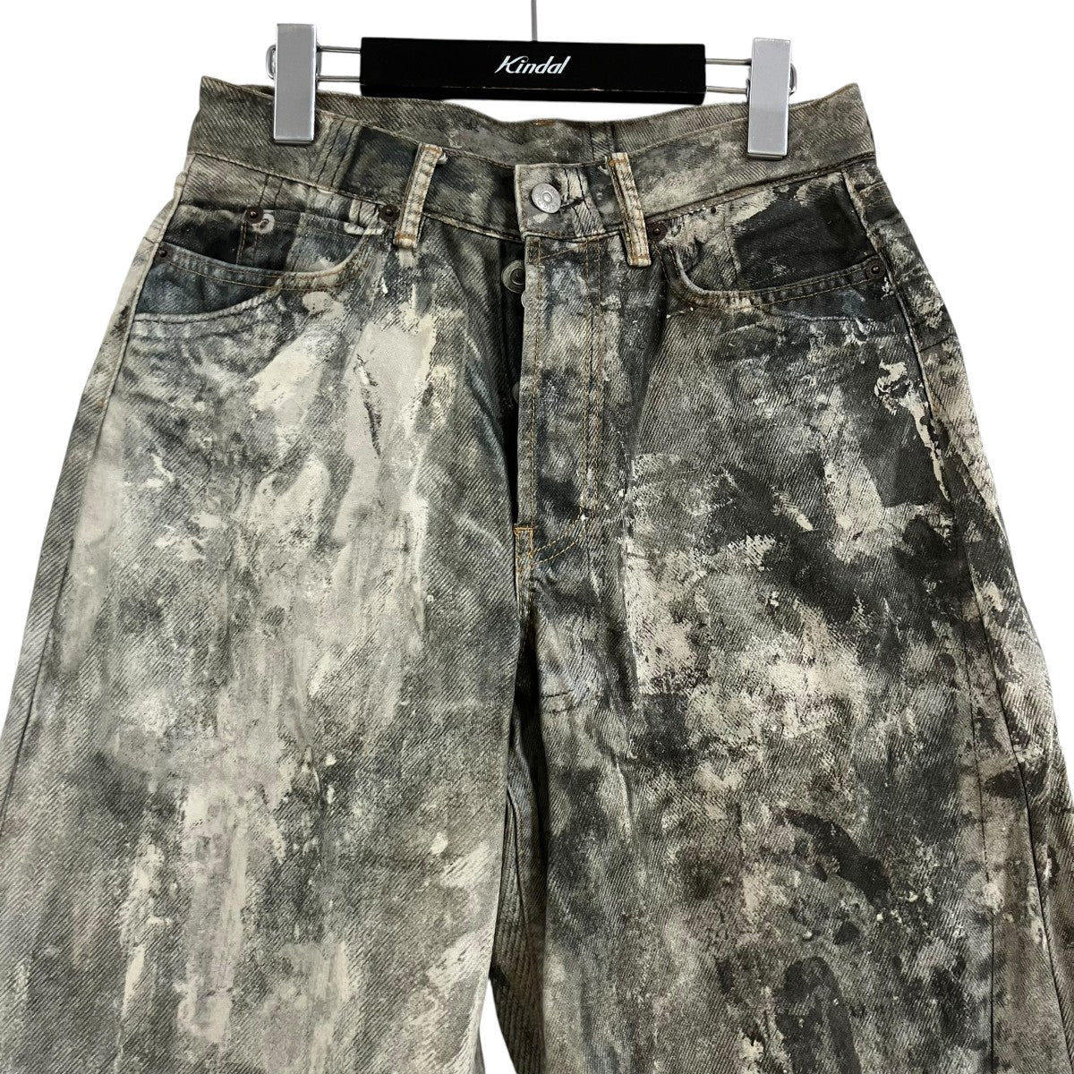 ACNE STUDIOS ペイントスプラッターデニム転写バギーロングパンツ 古着・中古-2枚目のアイテム画像