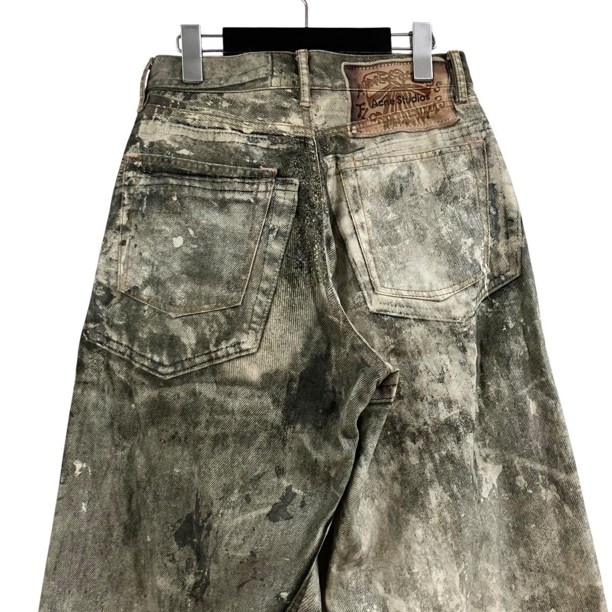 ACNE STUDIOS ペイントスプラッターデニム転写バギーロングパンツ 古着・中古-4枚目のアイテム画像