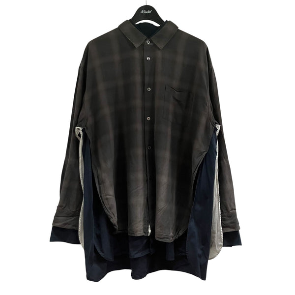 ssstein(シュタイン) レイヤードチェックシャツ ST.547-2 OVERSIZED