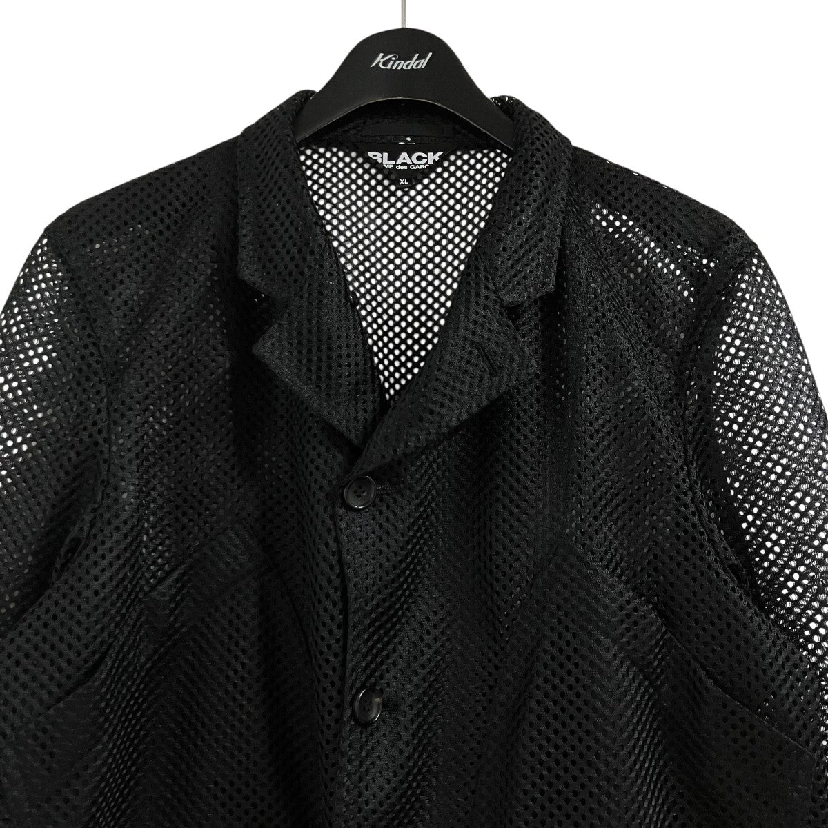 BLACK COMME des GARCONS メッシュテーラードジャケット 古着・中古-2枚目のアイテム画像