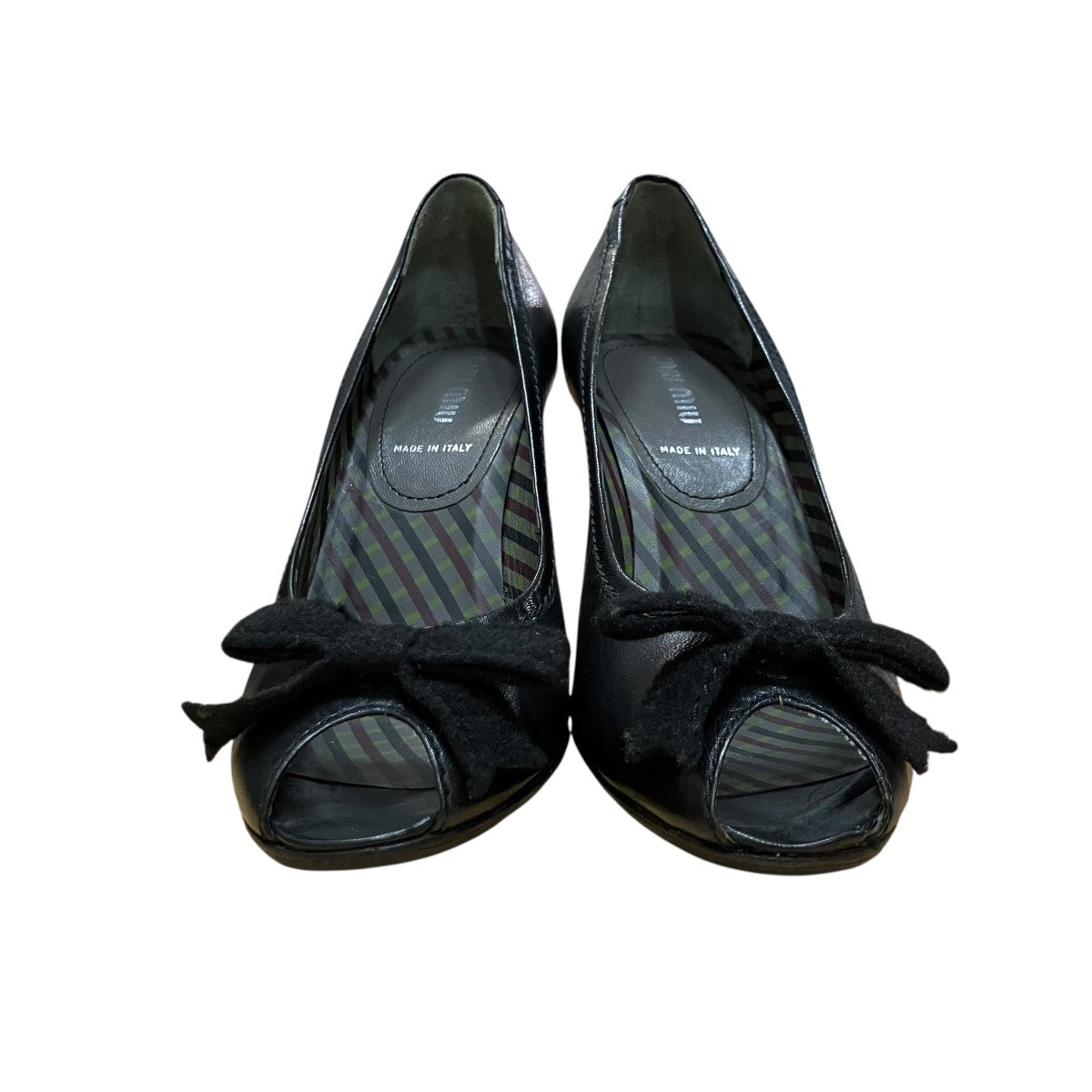 MIU MIU リボンヒールパンプス 古着・中古-2枚目のアイテム画像