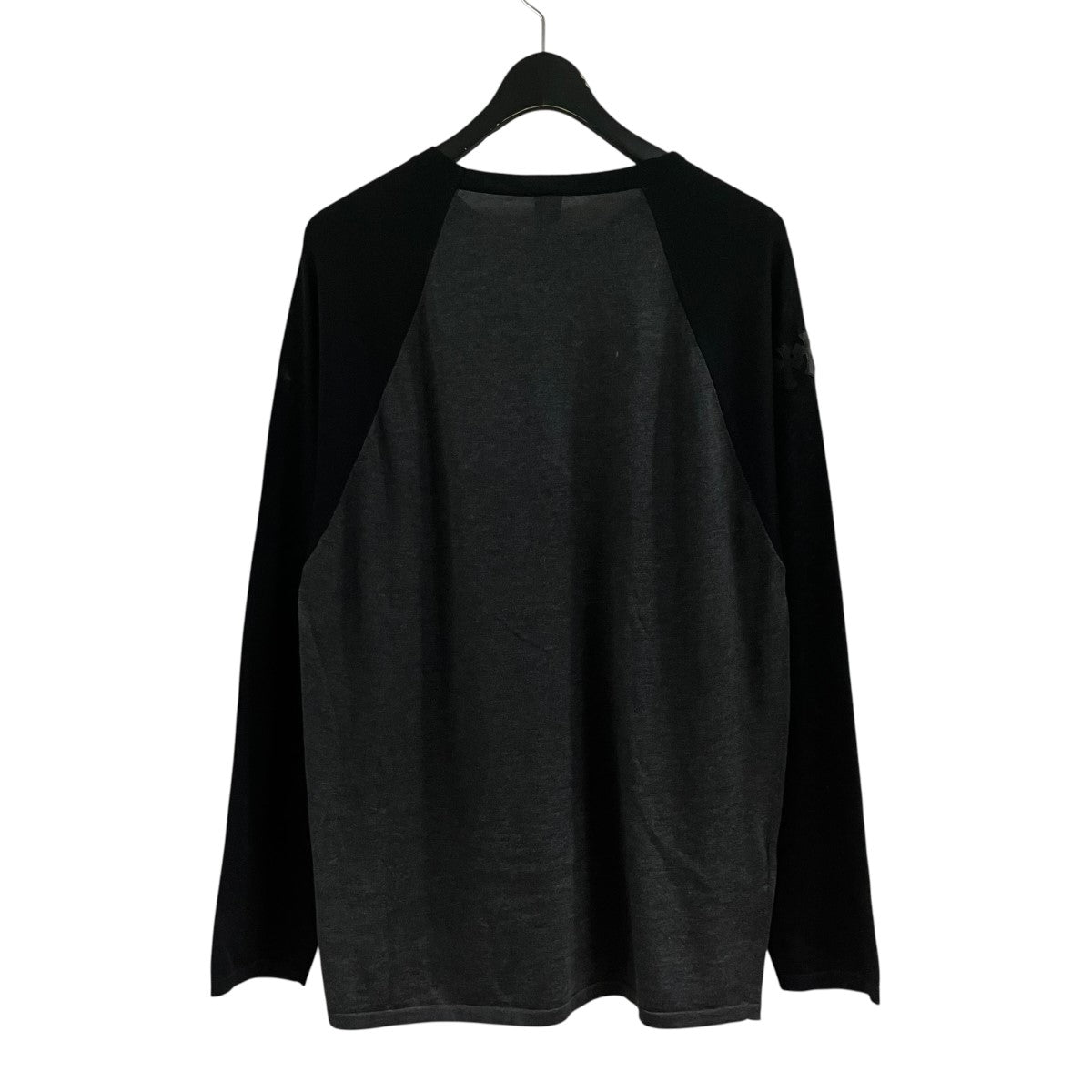ワイノット クロスパッチ ラグラン シルク x コットン ニットカットソー Tシャツ
