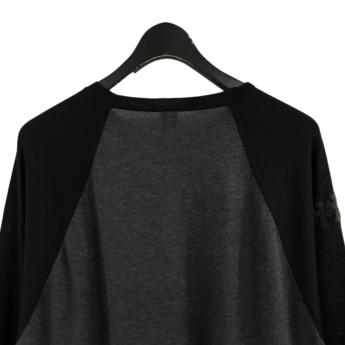 ワイノット クロスパッチ ラグラン シルク x コットン ニットカットソー Tシャツ