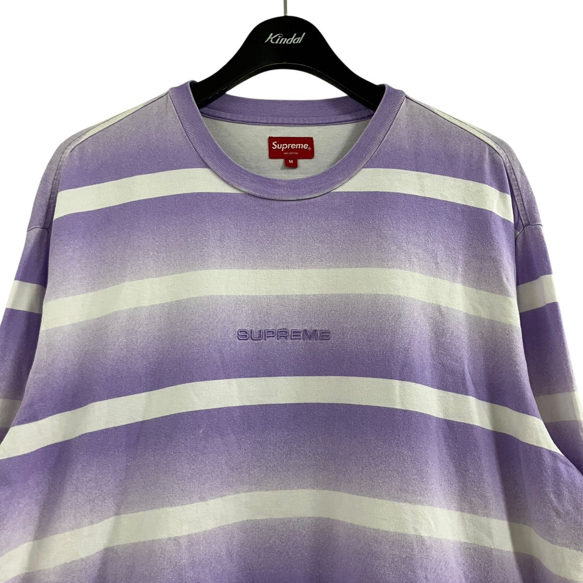 フェードボーダーカットソー ロングスリーブTシャツ