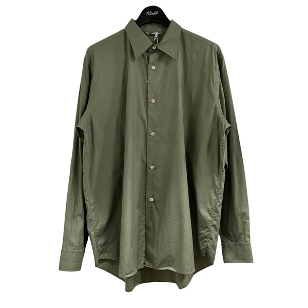 AURALEE カーキ 長袖シャツ AURALEE(オーラリー) 長袖シャツ A00S01TN WASHED FINX TWILL SHIRT