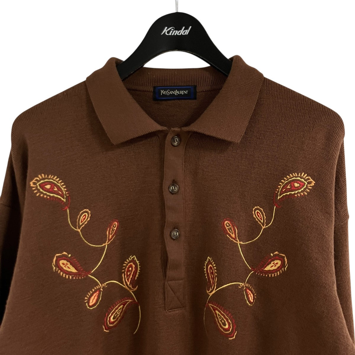 Yves Saint Laurent ノルディックニットセーター 古着・中古-2枚目のアイテム画像