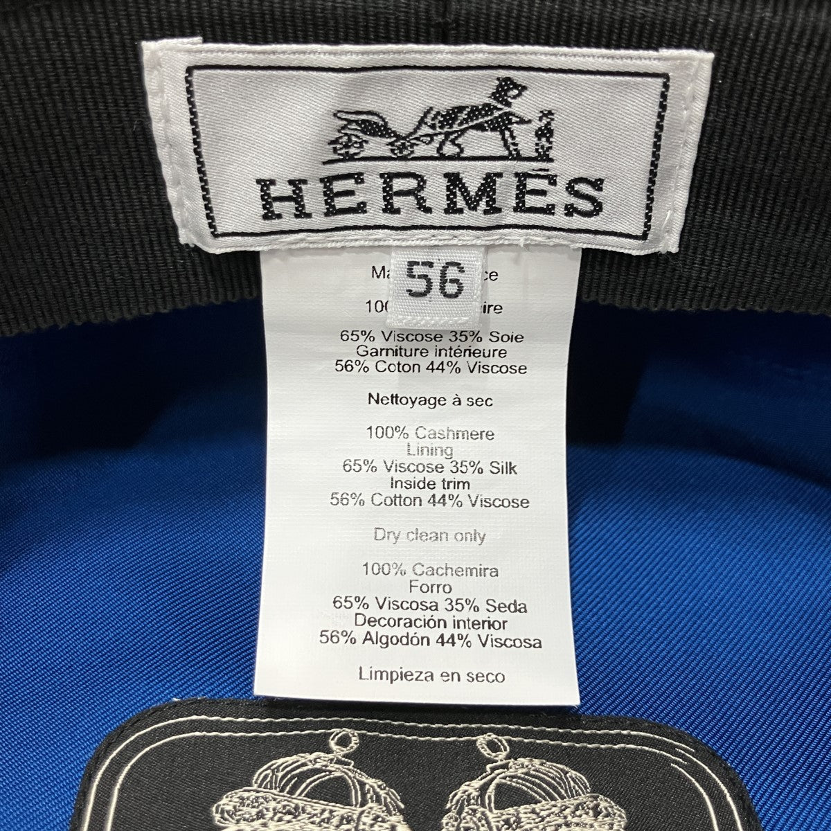 HERMES カシミヤキャスケット 古着・中古-7枚目のアイテム画像
