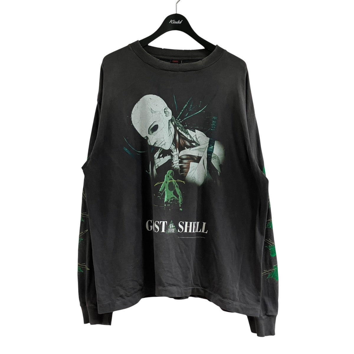 ゴーストインザシェルプリントロングスリーブTシャツ