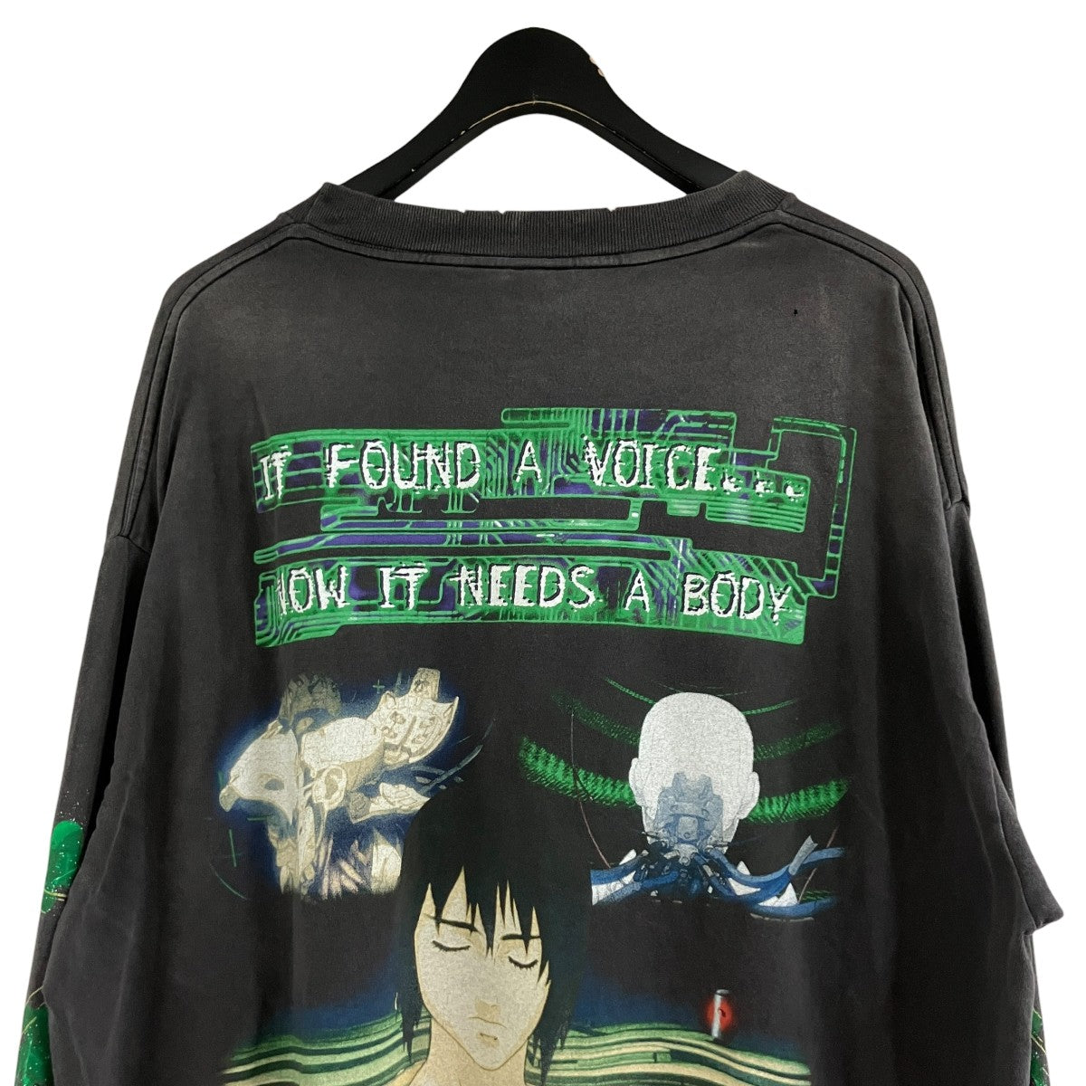 ゴーストインザシェルプリントロングスリーブTシャツ