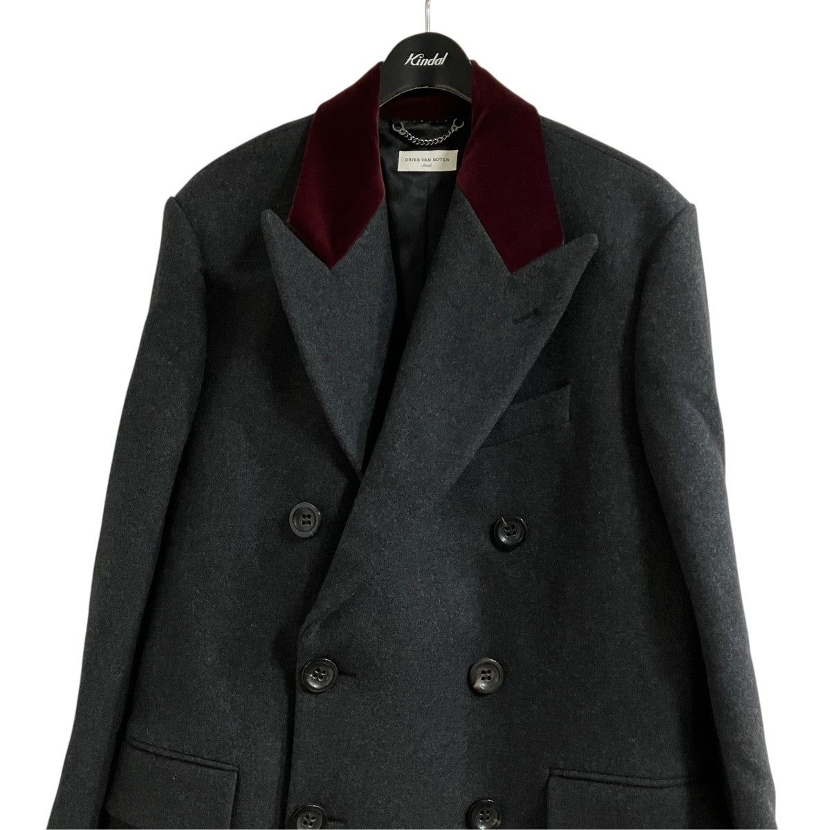 DRIES VAN NOTEN ウールチェスターコート 古着・中古-2枚目のアイテム画像