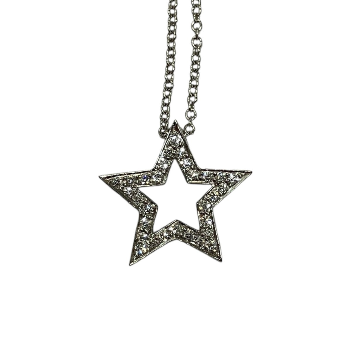 Tiffany ＆ Co． プラチナ・ダイヤモンドスターネックレス 古着・中古-3枚目のアイテム画像