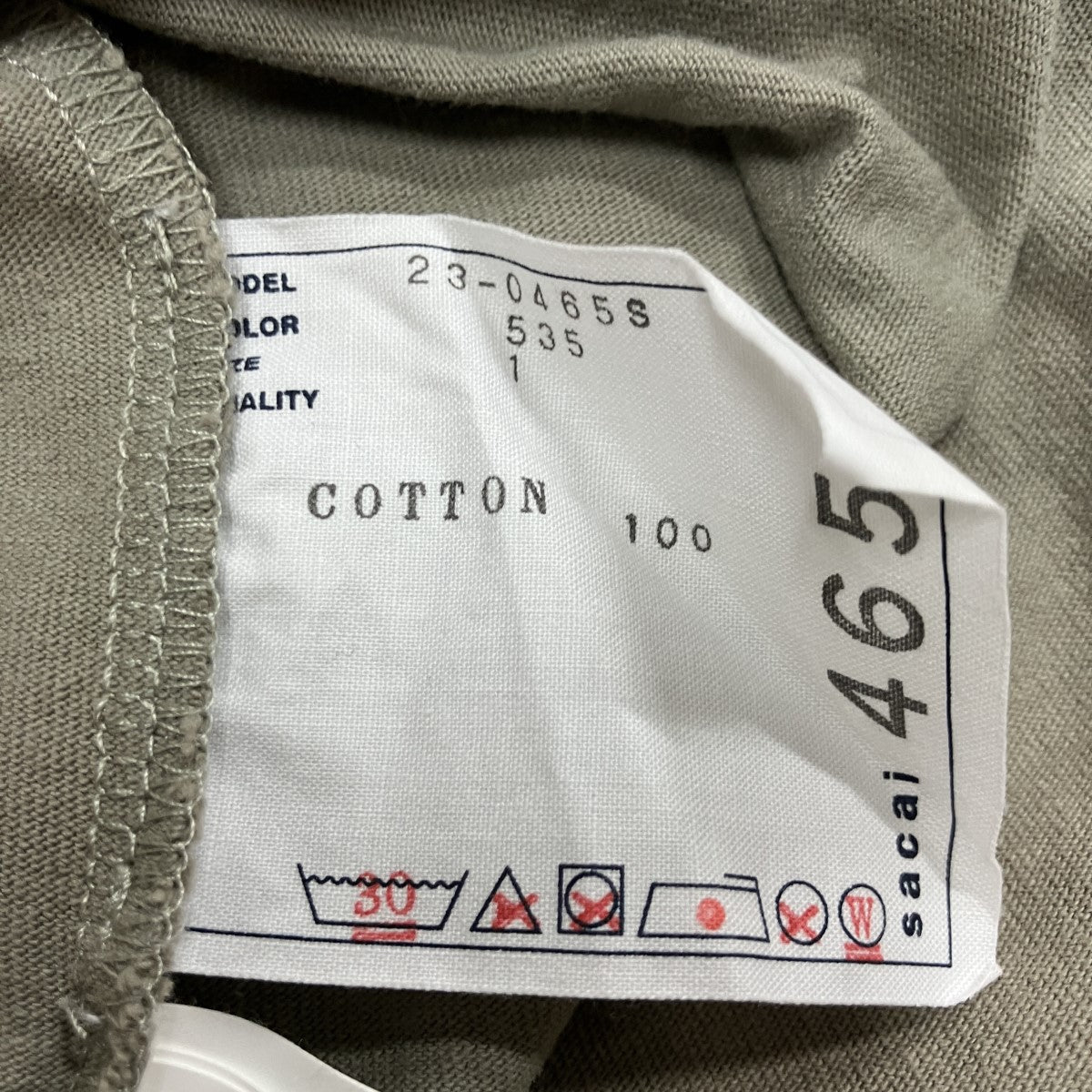 sacai プリントTシャツ 古着・中古-5枚目のアイテム画像