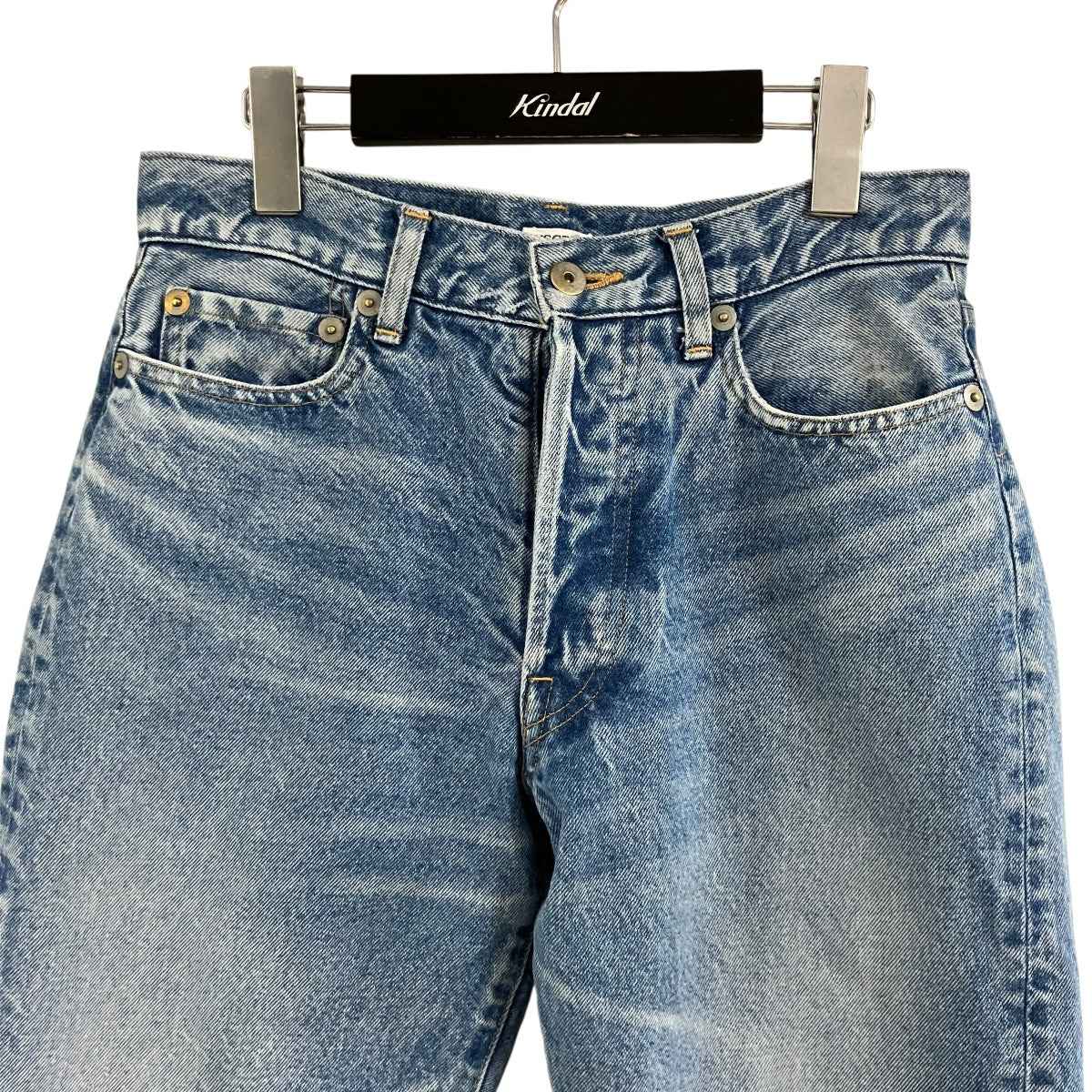 ストレートレイヤードデニムパンツ