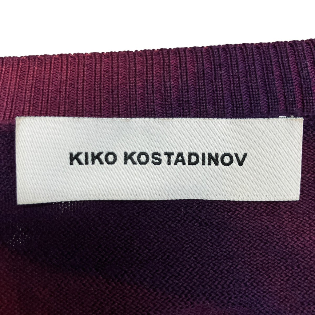 Kiko Kostadinov(キココスタディノフ) Vネックニットセーター パープル 