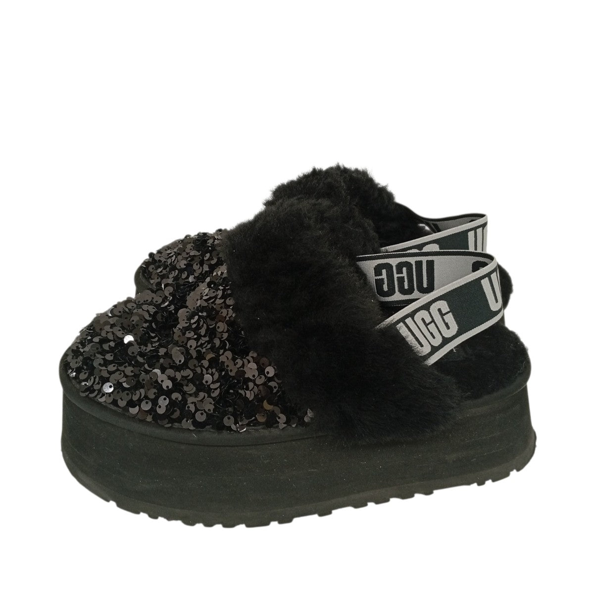UGG スパンコール 厚底ボアサンダル 古着・中古-4枚目のアイテム画像