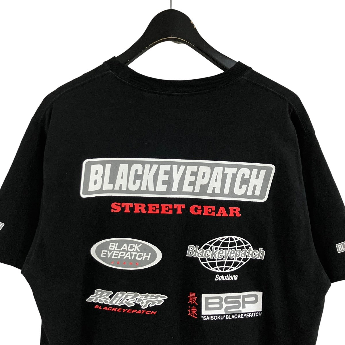 THE BLACK EYE PATCH(ブラックアイパッチ) プリントTシャツ ブラック