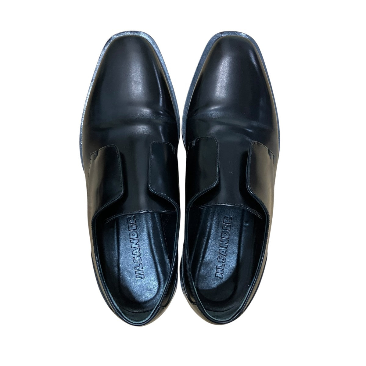 JIL SANDER(ジルサンダー) レザースリッポンシューズ ブラック サイズ
