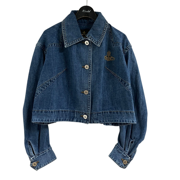 現行極美品！ヴィヴィアンウエストウッドマリンジャケットデニムジャケットオーブ L Vivienne Westwood(ヴィヴィアンウエストウッド) オーブ刺繍デニム