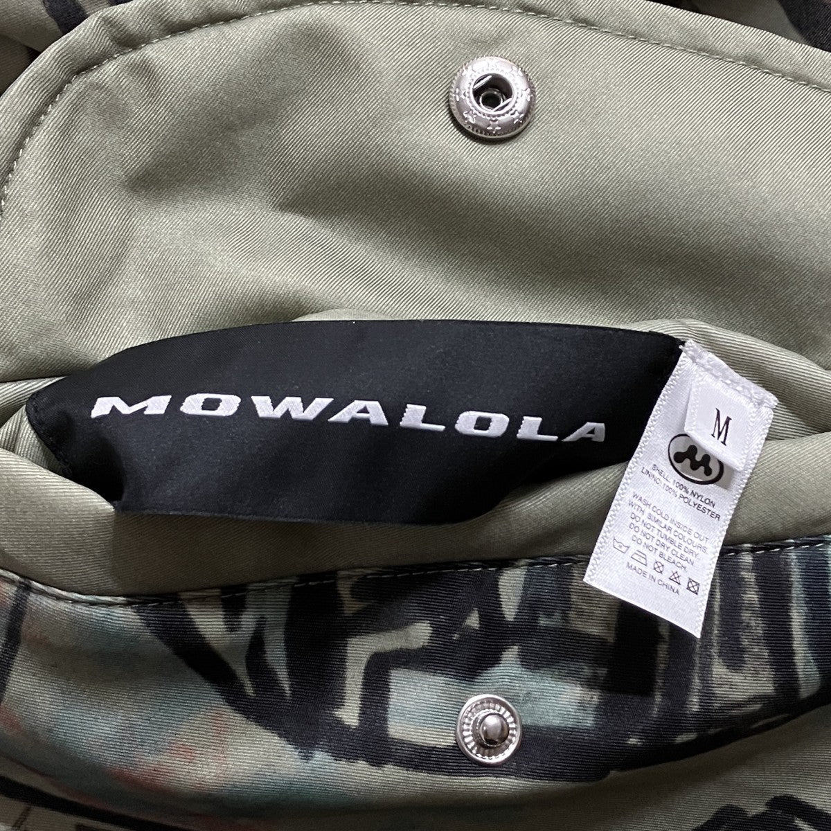 MOWALOLA フーデッドナイロンボンバージャケット 古着・中古-5枚目のアイテム画像