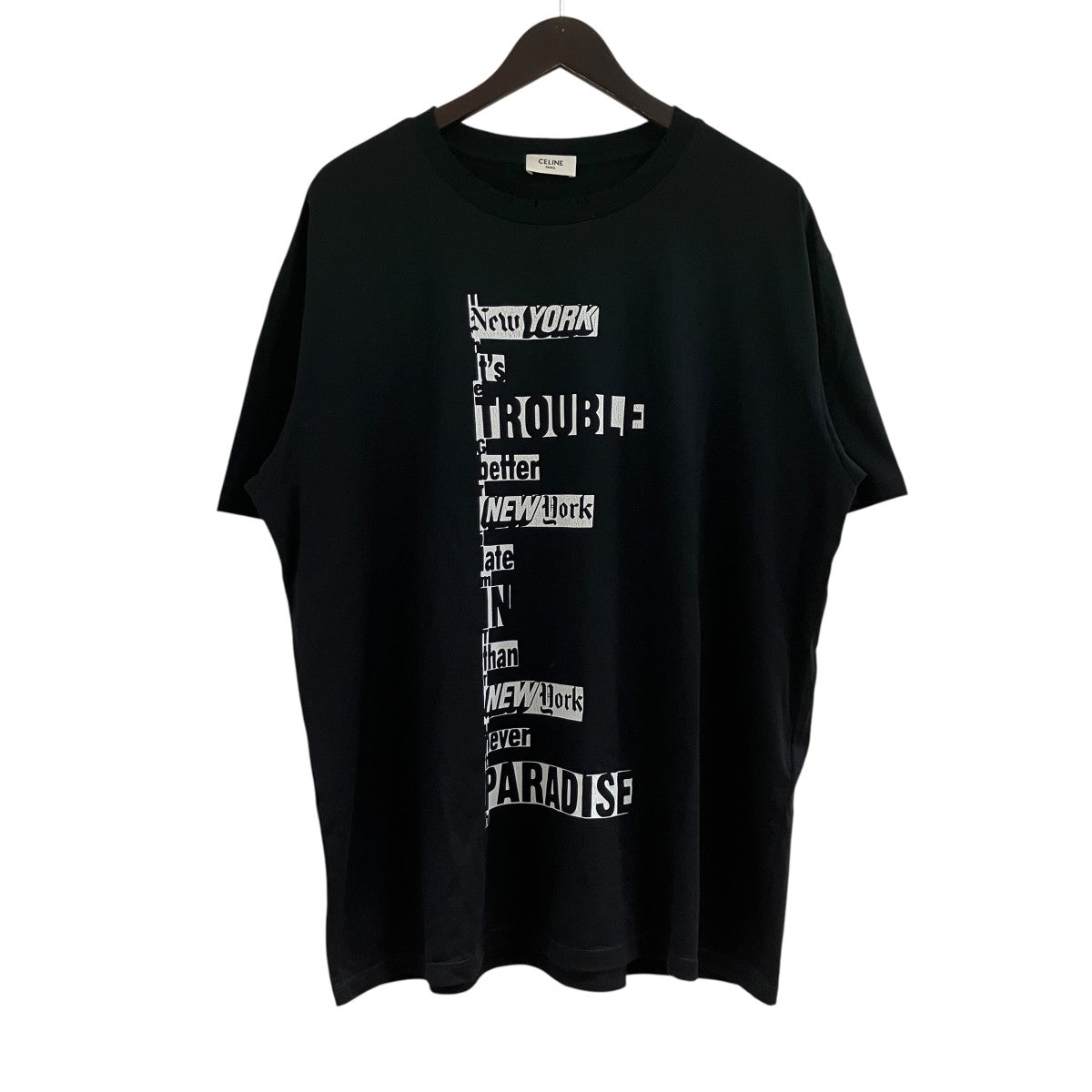 ダメージネックプリントTシャツ