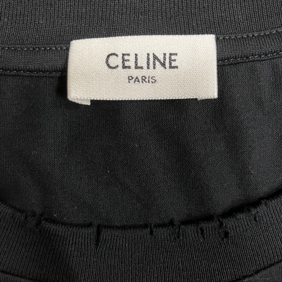 CELINE(セリーヌ) ダメージネックプリントTシャツ 2X73L671Q Dash Snow