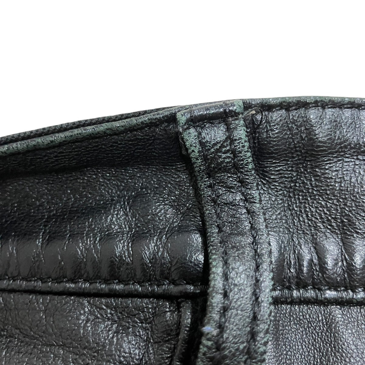 GUCCI レザー コットン ハイブリッドパンツ スキニー　254084 GUCCI(グッチ) レザードッキングスキニーパンツ 254084 XZ439 ブラック