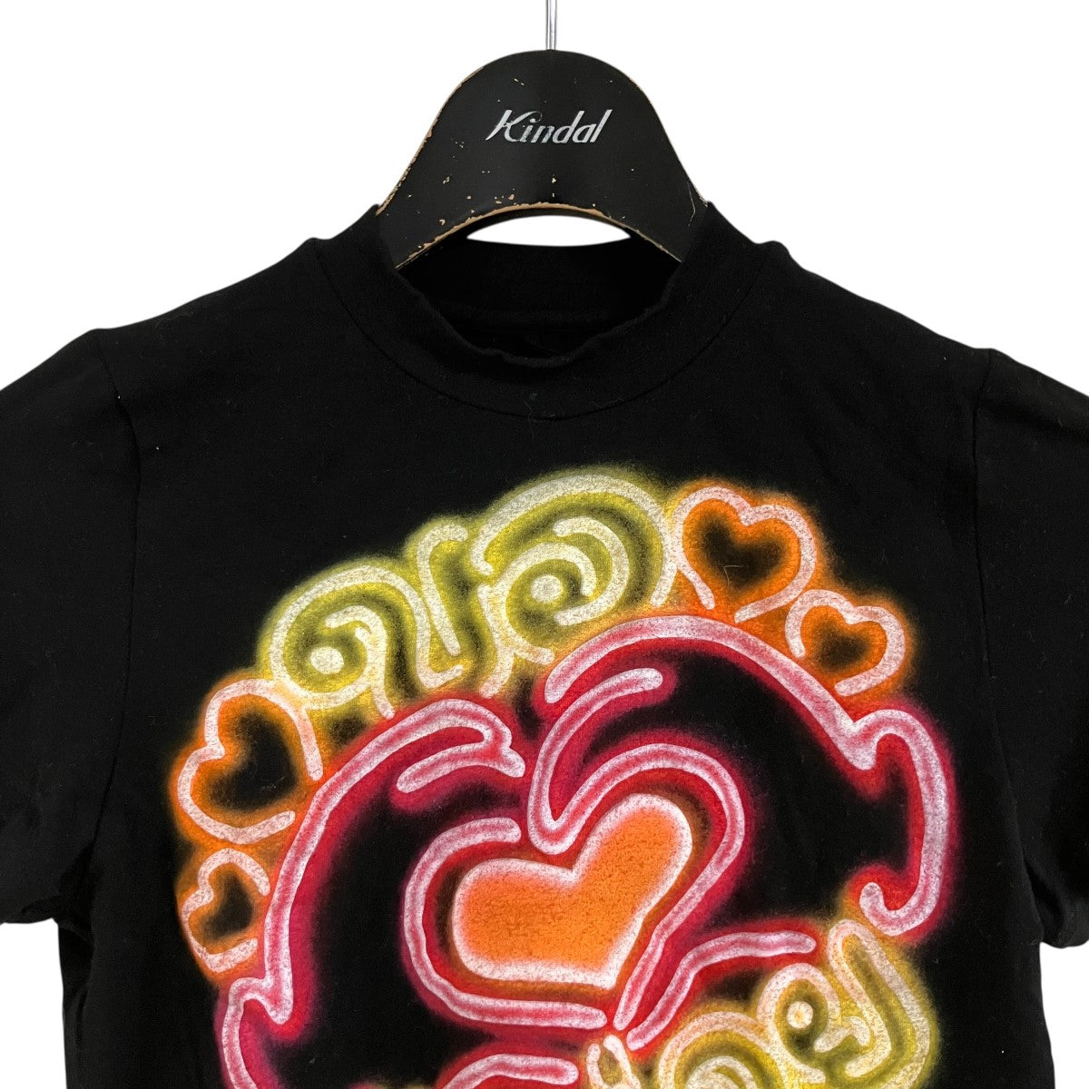 ファンスリーブネオンプリントTシャツ