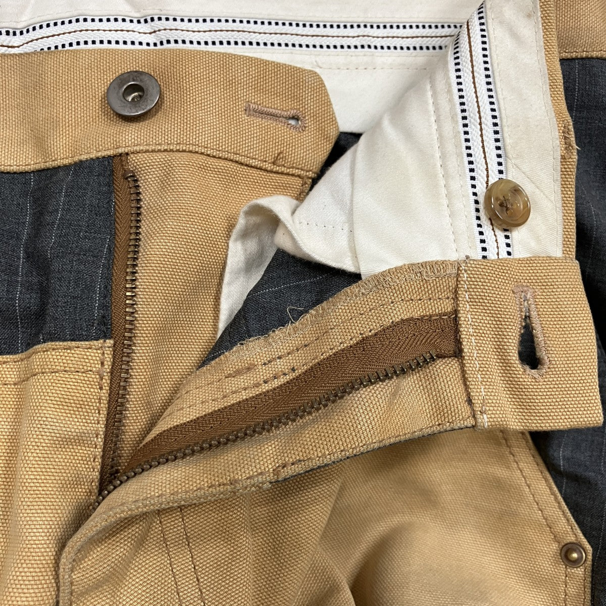 KHOKI(コッキ) ストライプスウィッチカーペンターパンツ 25SS-P-01