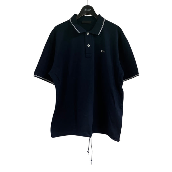 PRADA(プラダ) ロゴポロシャツ UJN961 ネイビー×ホワイト サイズ L