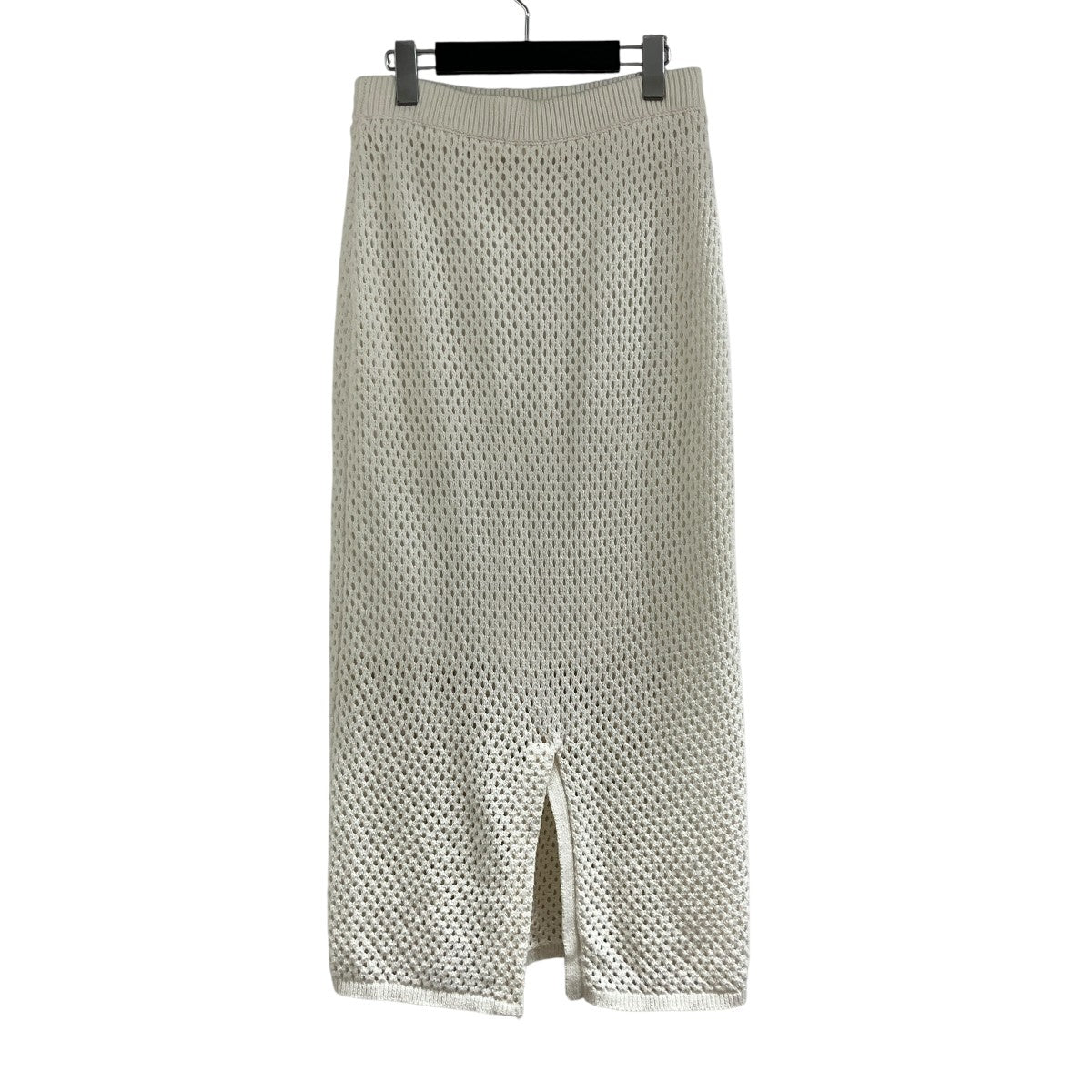 PREMIUM COTTON OPENWORK ニットロングスカート