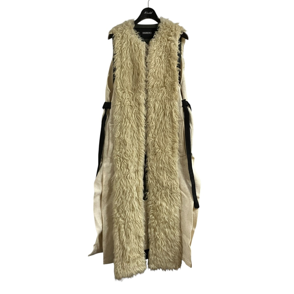 ENSOR CIVET ファー ノースリーブスウェットコート 古着・中古-1枚目のアイテム画像
