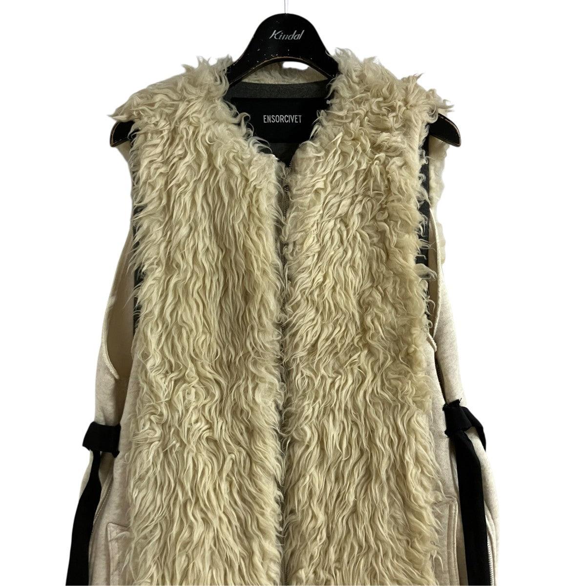 ENSOR CIVET ファー ノースリーブスウェットコート 古着・中古-2枚目のアイテム画像