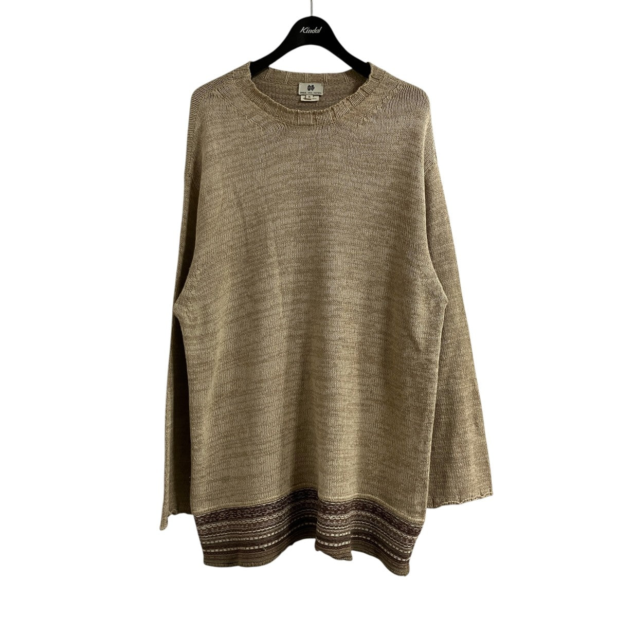 DRIES VAN NOTEN 90s 初期タグ シルク混エスニックニット セーター 古着・中古-1枚目のアイテム画像