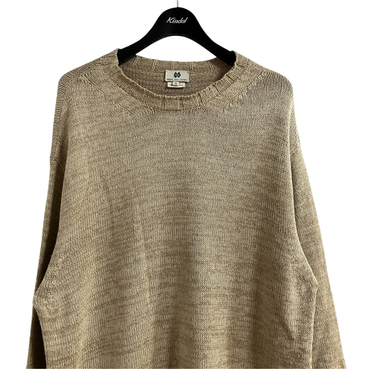DRIES VAN NOTEN 90s 初期タグ シルク混エスニックニット セーター 古着・中古-2枚目のアイテム画像