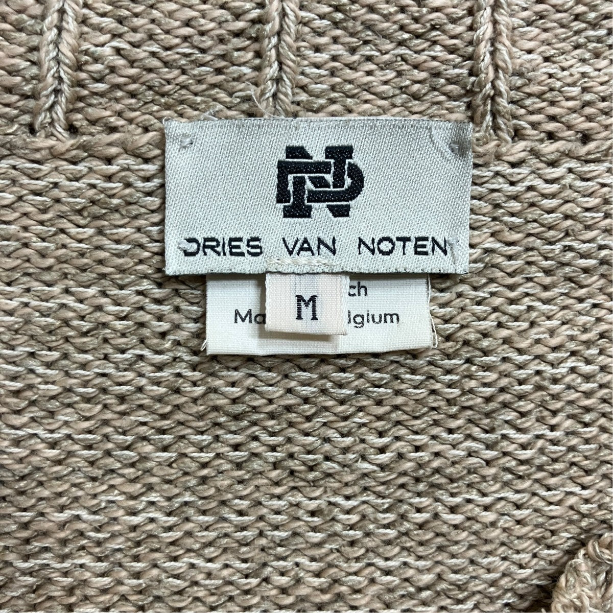 DRIES VAN NOTEN 90s 初期タグ シルク混エスニックニット セーター 古着・中古-5枚目のアイテム画像
