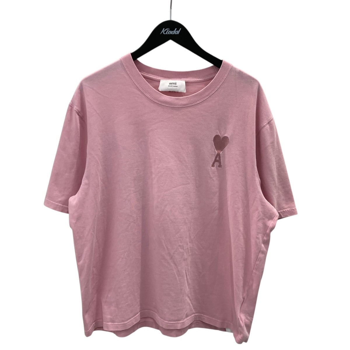 AMI Alexandre Mattiussi 22SSハートロゴ刺繍Tシャツ／半袖カットソー 古着・中古-1枚目のアイテム画像
